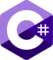 C# language logo. Gabelabs uses C# to program apps and websites